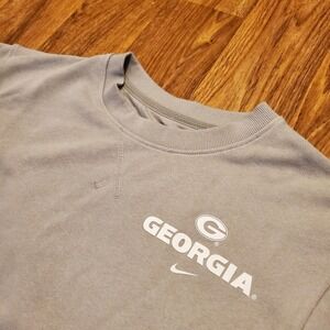 Nike Georgia Bulldogs Sweatshirt Men Small Gray‎ Official On Field Apparel New